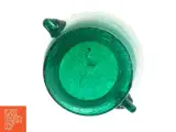 Grøn glasvase med hank (str. 12 x 9 cm) - 2
