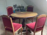 Antik bord og stole