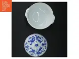 Orientalsk  Blå og hvid porcelæns skål med låg (str. 17 cm) - 5