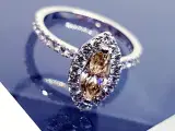UNIK & VIRKELIG SMUK marquise diamant ring  - 3