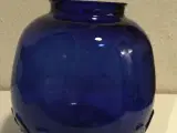 Blå glas vase til salg
