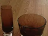 Holmegård skål i brunt glas
