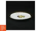 Porcelænstallerken med guldkant og fuglemotiv (str. 17 x 17 cm) - 2