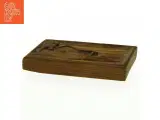 Snit i træ af Landskabsmotiv med hytte (str. 15 x 10 cm) - 4