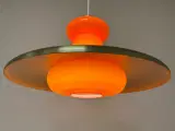 Pendel Orange glas, Champagnefarvet skærm - 3
