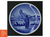 Blå dekorative vægplatter fra Royal Copenhagen (str. Ø 8 cm. 6 styk) - 3