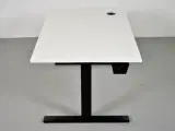 Holmris b8 hæve-/sænkebord i hvid med sort stel - 2