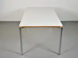 Kantinebord med hvid plade og krom stel - 2