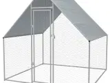 Udendørs hønsebur galvaniseret stål 2 x 2 x 2 m