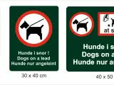 Skilte "Hund i snor" "Saml op efter din hund" m.m. - 5