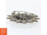 Sølvfarvet broche (str. 5 cm) - 4