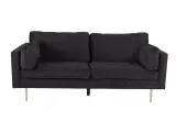 Boom 3 pers. sofa - sort polyester og metal