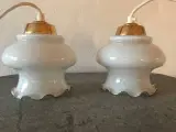 Vintage lamper i messing og opaline