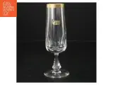 Krystalchampagneglas med guldkant (str. 18 cm. 6 styk) - 2