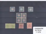 Danmark - Nytryk - 11 Stk. - Ubrugt
