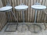 3 stk. galvaniserede affaldsstativer
