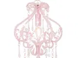 Loftlampe med perler rund E14 pink