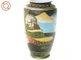 Vase med kinesisk motiv (str. 20 x 7 x 10 cm) - 2