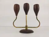 Lysestage i Teaktræ og messing - 2