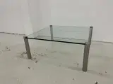 Designer Sofabord i glas/stål fra Ronald Schmitt. - 3