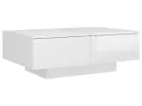 vidaXL sofabord 90x60x31 cm spånplade hvid højglan
