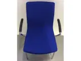 Four design g2 konferencestole i blå med blank crom stel - 5