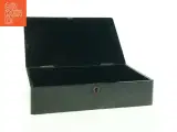 Antik sort dekoreret kinesisk lak trææske (str. 28 x 19 x 8,5 cm) - 4