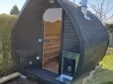 Bladformet sauna med bræandeovn og panorama vindue - 3