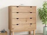 Kommode 76,5x39,5x90 cm massivt fyrretræ