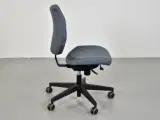 Scan office kontorstol med blå/grå polster og sort stel, lav ryg - 4