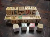 Retro Bogstavklodser /Træklodser med bogstaver