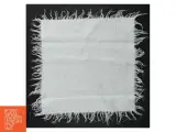 Hvid bomuldsserviet med frynser (str. 27 x. 27 cm) - 4