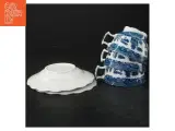 Blå og hvid porcelænste service (str. Kopper. ø. 10 cm. tallerkener. ø. 15,5 cm) - 3