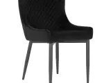 Boston Spisebordsstol - Stol i black velour med sorte ben