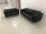 Mogens Hansen MH2225 3+2 Sofagruppe i sort læder. - 4
