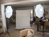 Fotolys(fast)  2 stk. fotostativer med lamper.