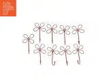 Dekorative røde metalblomstkroge (str. 12 x 8 cm) - 4