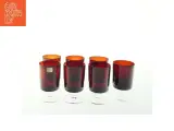Rødvinsglas i rødt glas fra Luminarc (str. H. 11,5 cm. ø. 7 cm) - 3