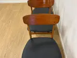 Spisestole teak ryg Eg stel, S. Larsens Møbelfabri - 5