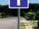 Skilte: Blind vej - med / uden sti, Privat område  - 5