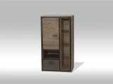Malaga vitrine vægskab til ophæng på væg i brun / grå akacie træ