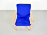 Børge mogensen lænestol i eg med blåt polster, lav hynde - 5