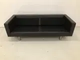 3 Pers.Sofa i sort/brun semianilin læder Ilva. - 5