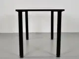 Møde-/konferencebord med hvid plade på sorte ben - 3