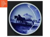 Blå og hvid dekorative platter fra Royal Copenhagen (str. Ø 8 cm. 5 styk) - 5