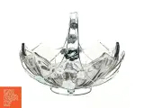 Ornamenteret Sølv kurv med lillatonet glasskål (str. 26 x 16 cm) - 4