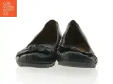 UBRUGTE Sorte Læder ballerina Sløjfe sko fra Hush Puppies (str. 41-42, 8) - 2