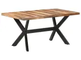 Spisebord 160x80x75 cm massivt træ med sheeshamfinish