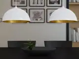 Loftslampe halvkugle 2 stk. højdejusterbar hvid