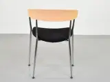 Efg bondo dialog konferencestol med sort polstret sæde, krom stel, bøgeryg/armlæn - 3